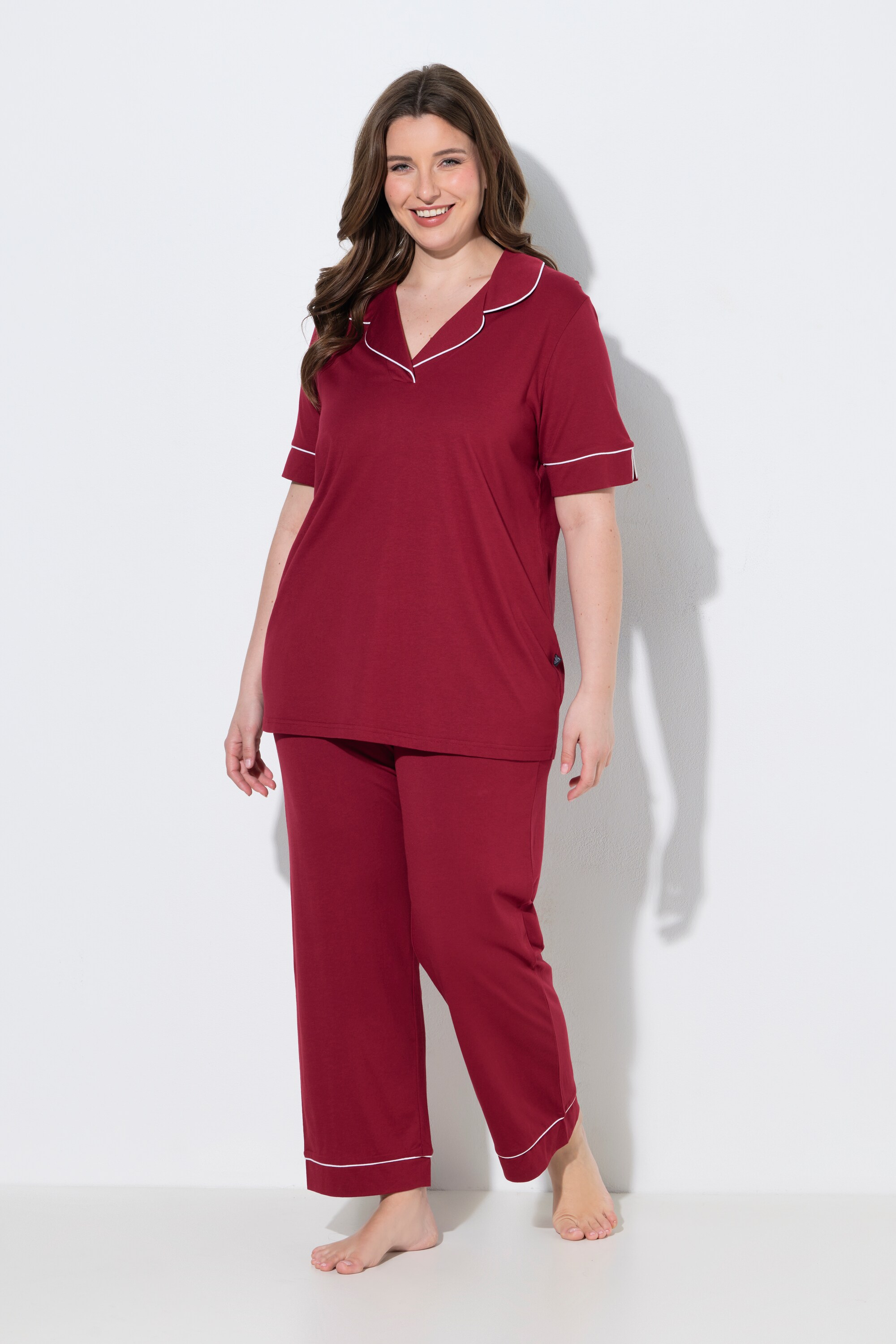 Pyjama col à revers et manches courtes, ULLA POPKEN