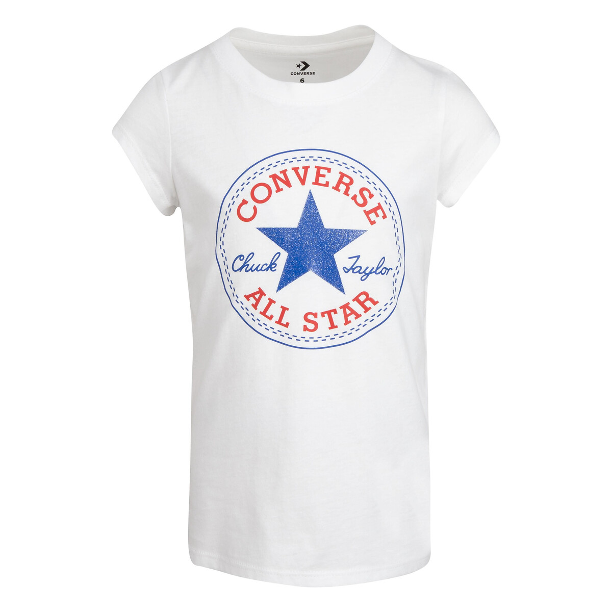 Aanpassing Shuraba snap T-shirt met korte mouwen wit Converse | La Redoute