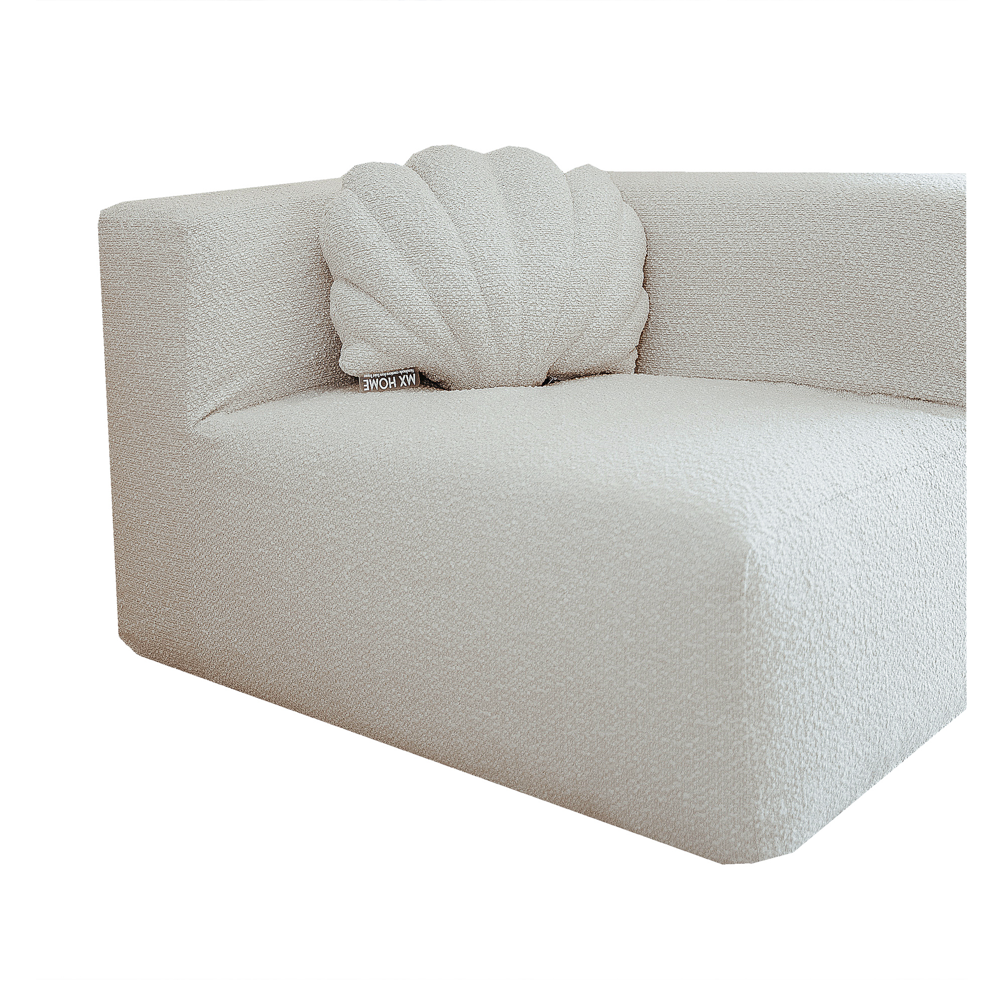 Chauffeuse pour canapé modulable en laine bouclée, MX HOME