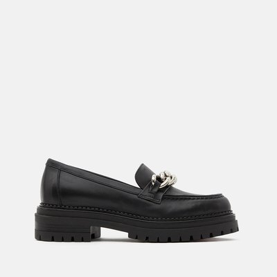Pilla Leather Chunky Notched Sole Loafers MINELLI