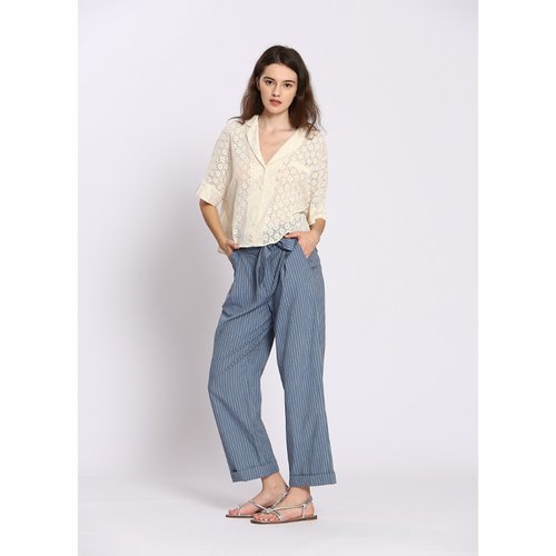 beeld Verniel Verbeteren Wijde, gestreepte broek met strikceintuur gestreept blauw See U Soon | La Redoute beeld Verniel Verbeteren Wijde, gestreepte broek met strikceintuur gestreept blauw See U Soon | La Redoute