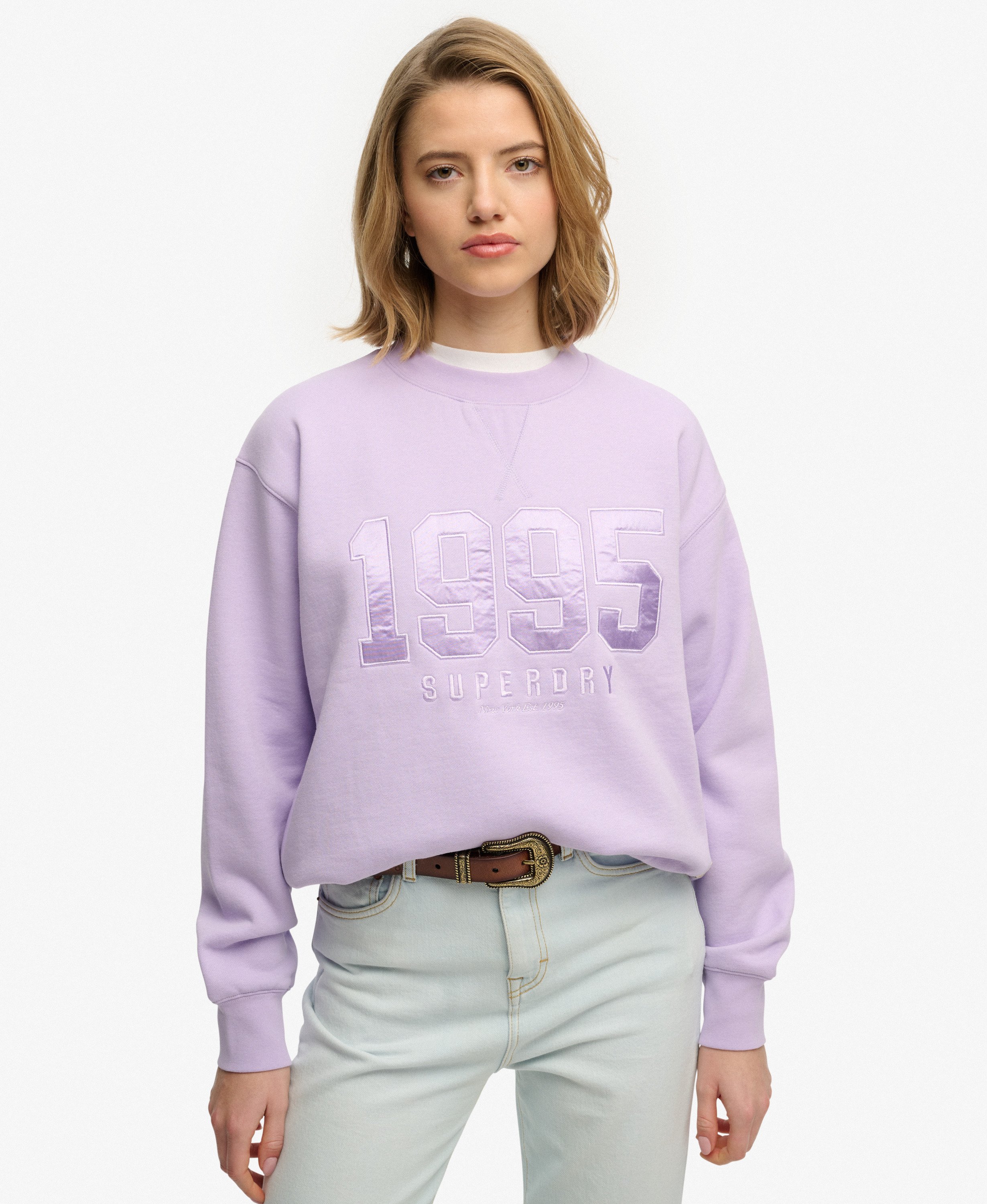 Sweatshirt Varsity à Appliqué en Satin, SUPERDRY