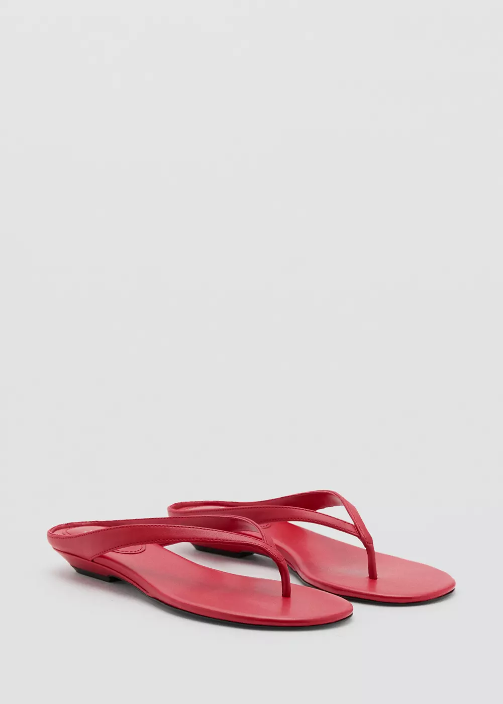 Sandales compensées cuir, MANGO