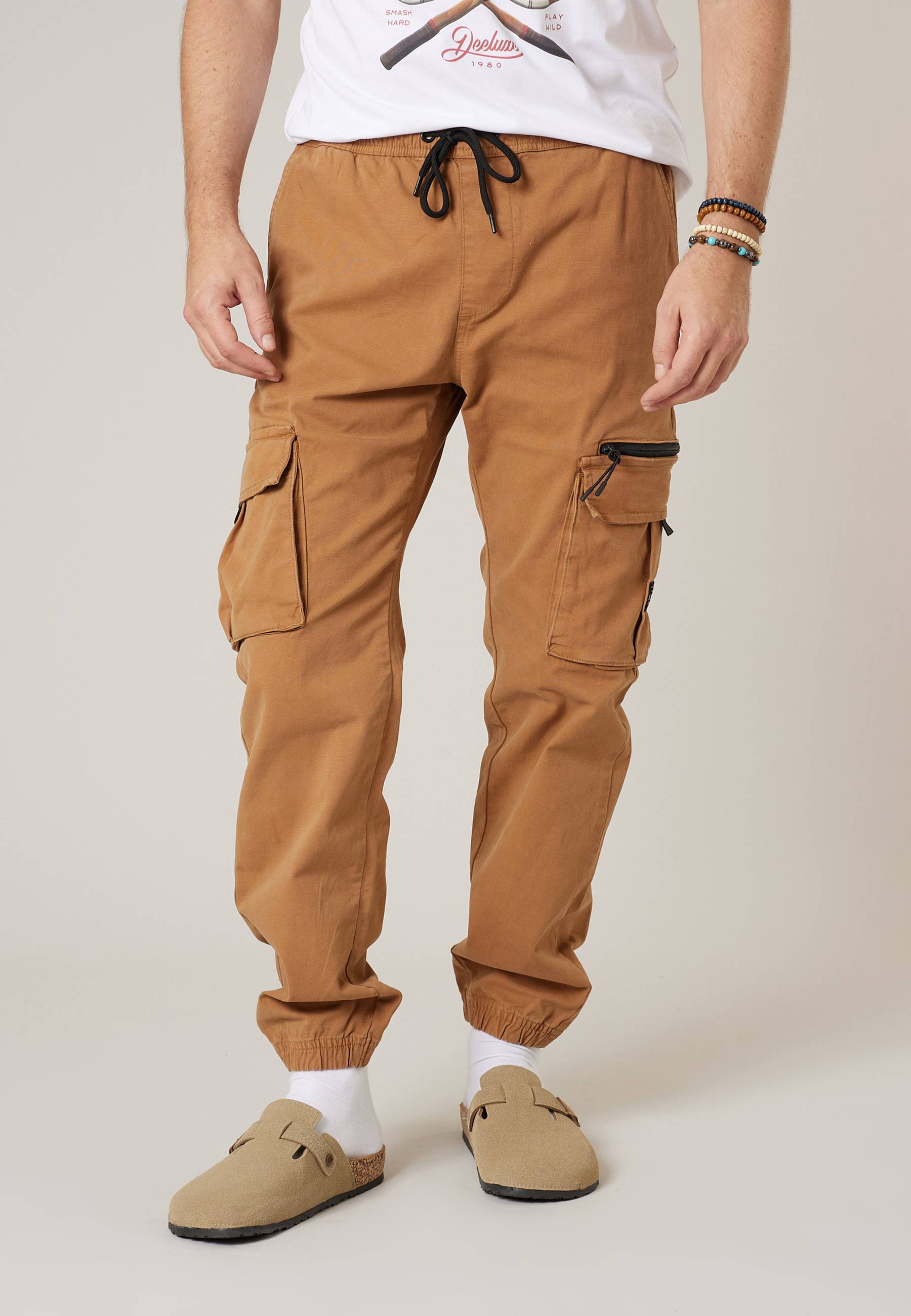 Pantalon cargo regular homme en coton stretch MONROE, DEELUXE