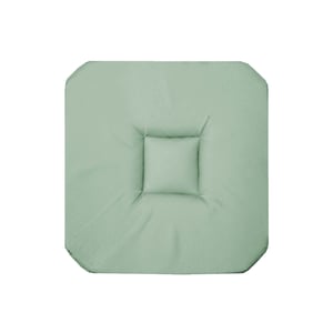 Galette De Chaise Ronde Piquée Paris Prix 38 Cm - Coton Indien - Vert Argile - Garnissage Coton Recyclé