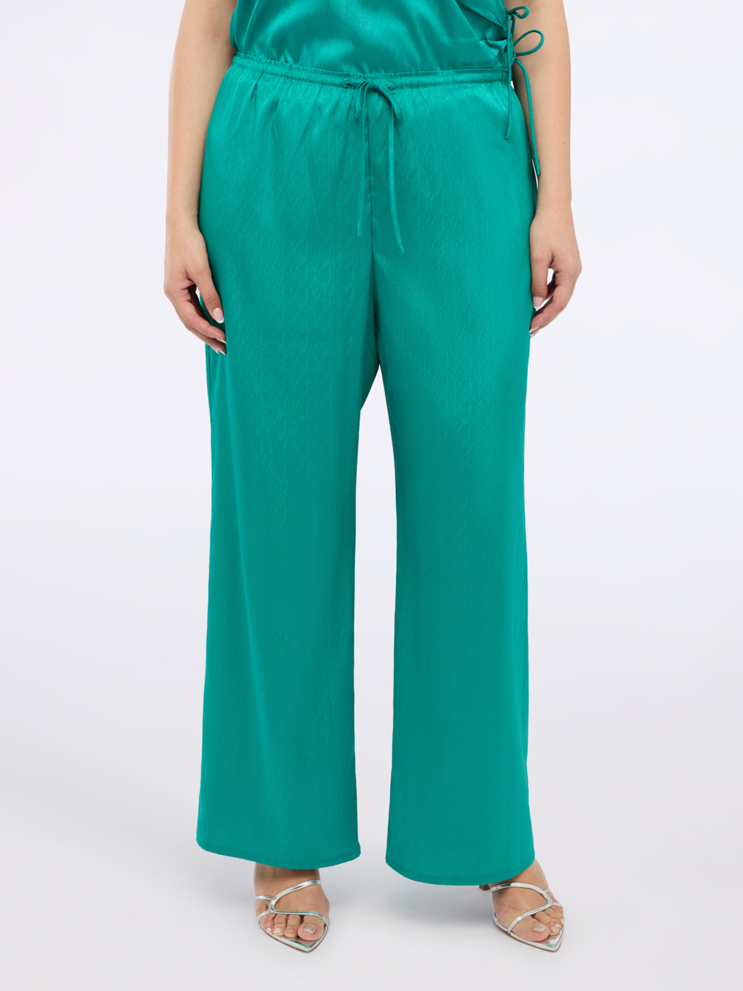 Pantalon palazzo en satin, FIORELLA RUBINO