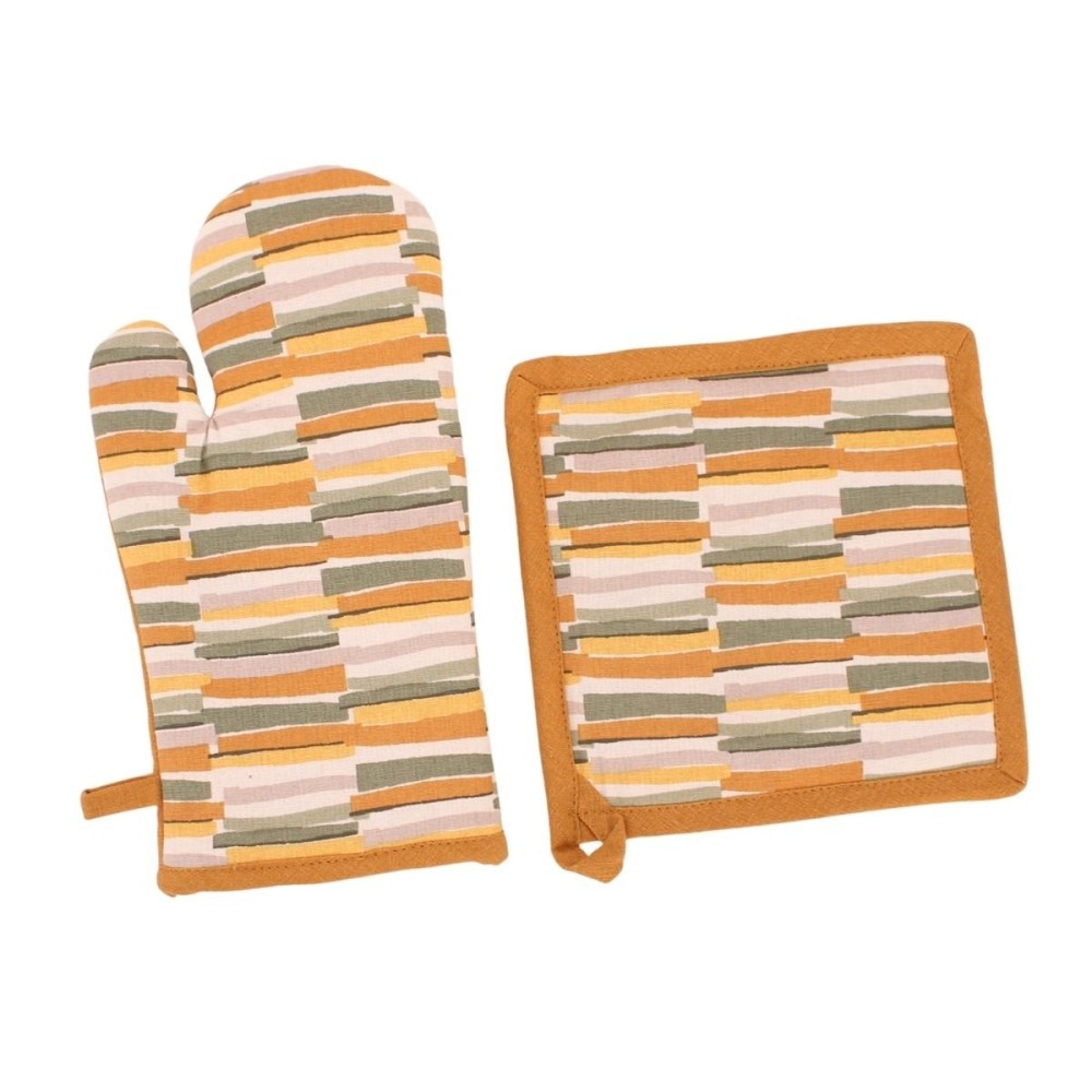 Set gant + manique motifs géométriques, ORNAMI