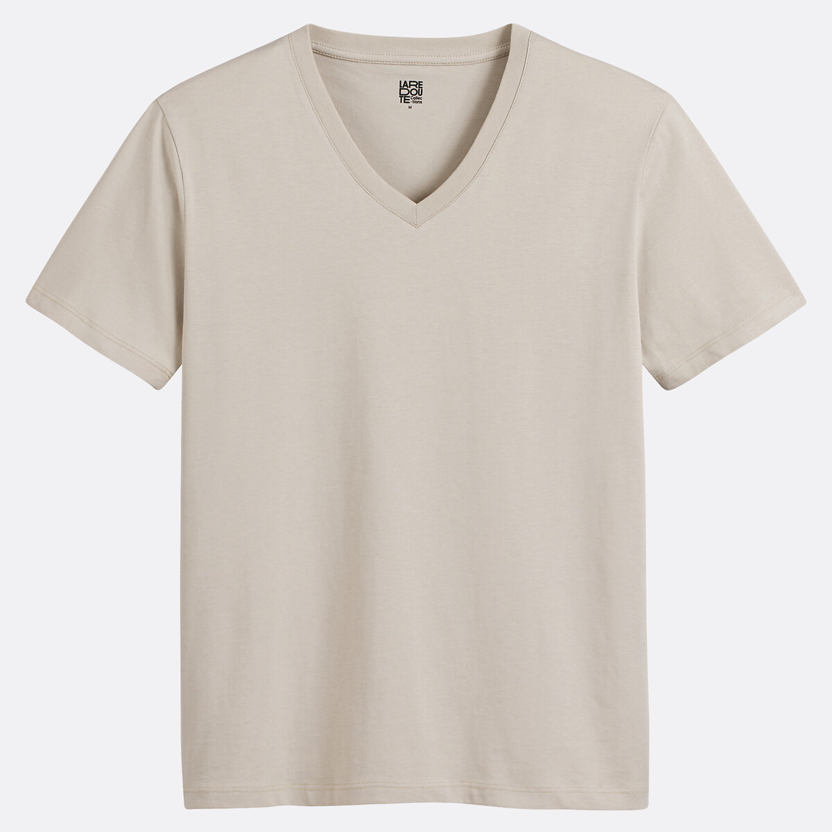 T-shirt met V-hals en korte mouwen