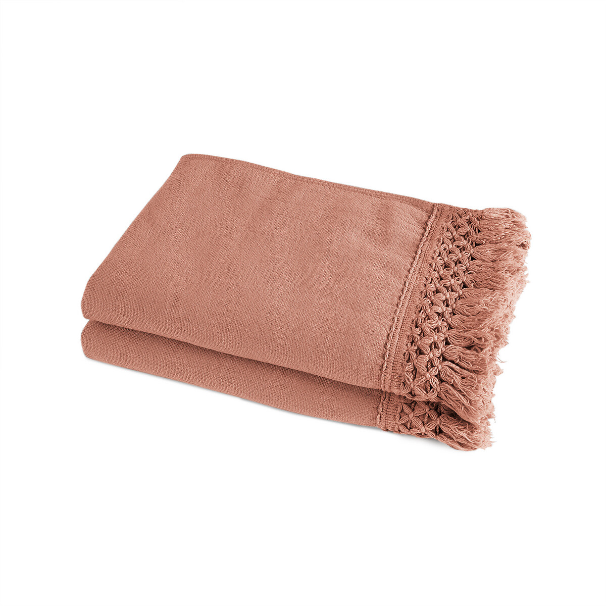 Product photograph of Kiramy Organic Cotton Linen Towels Set Of 2 from La Redoute UK