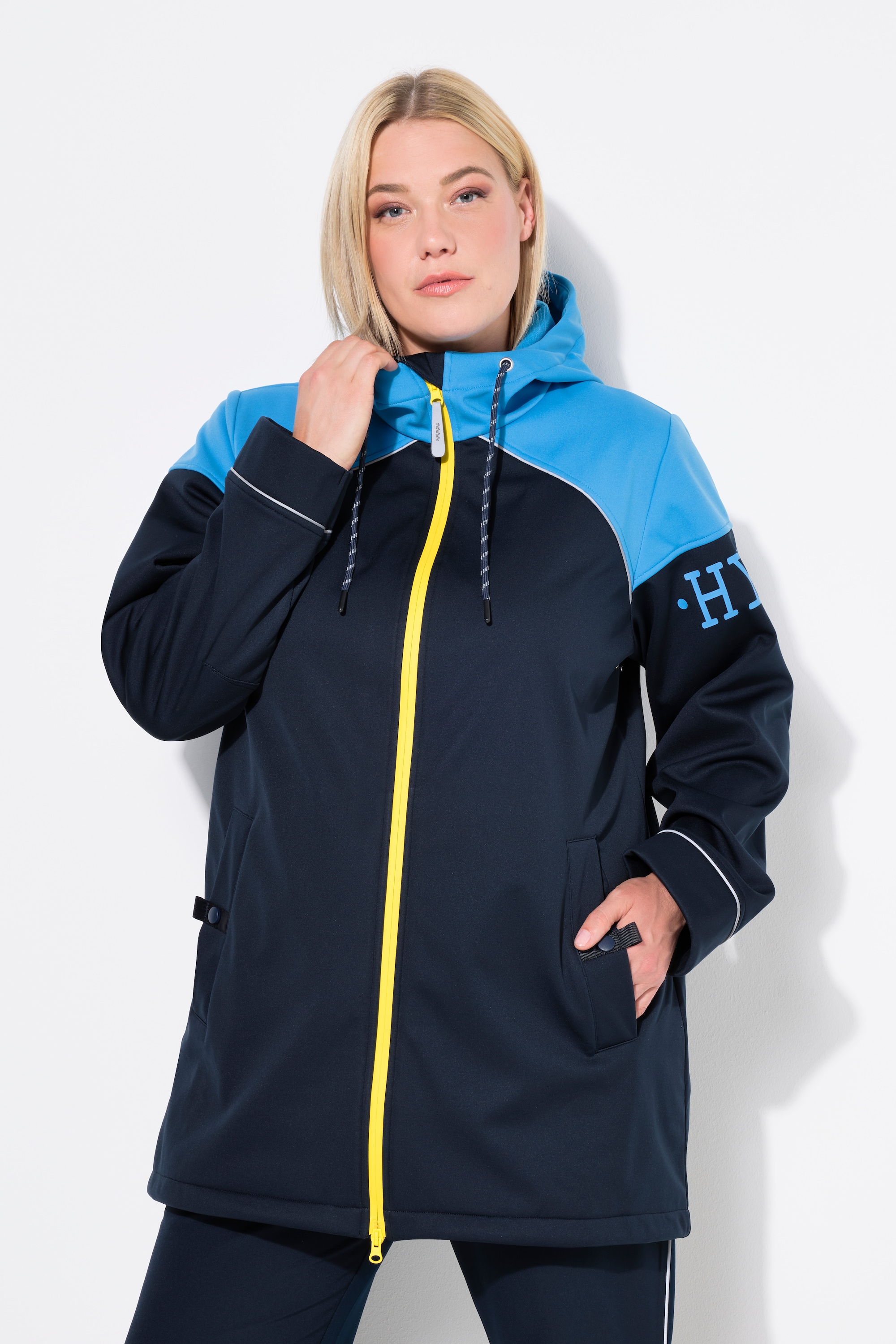 Veste longue softshell, tissu déperlant, ULLA POPKEN