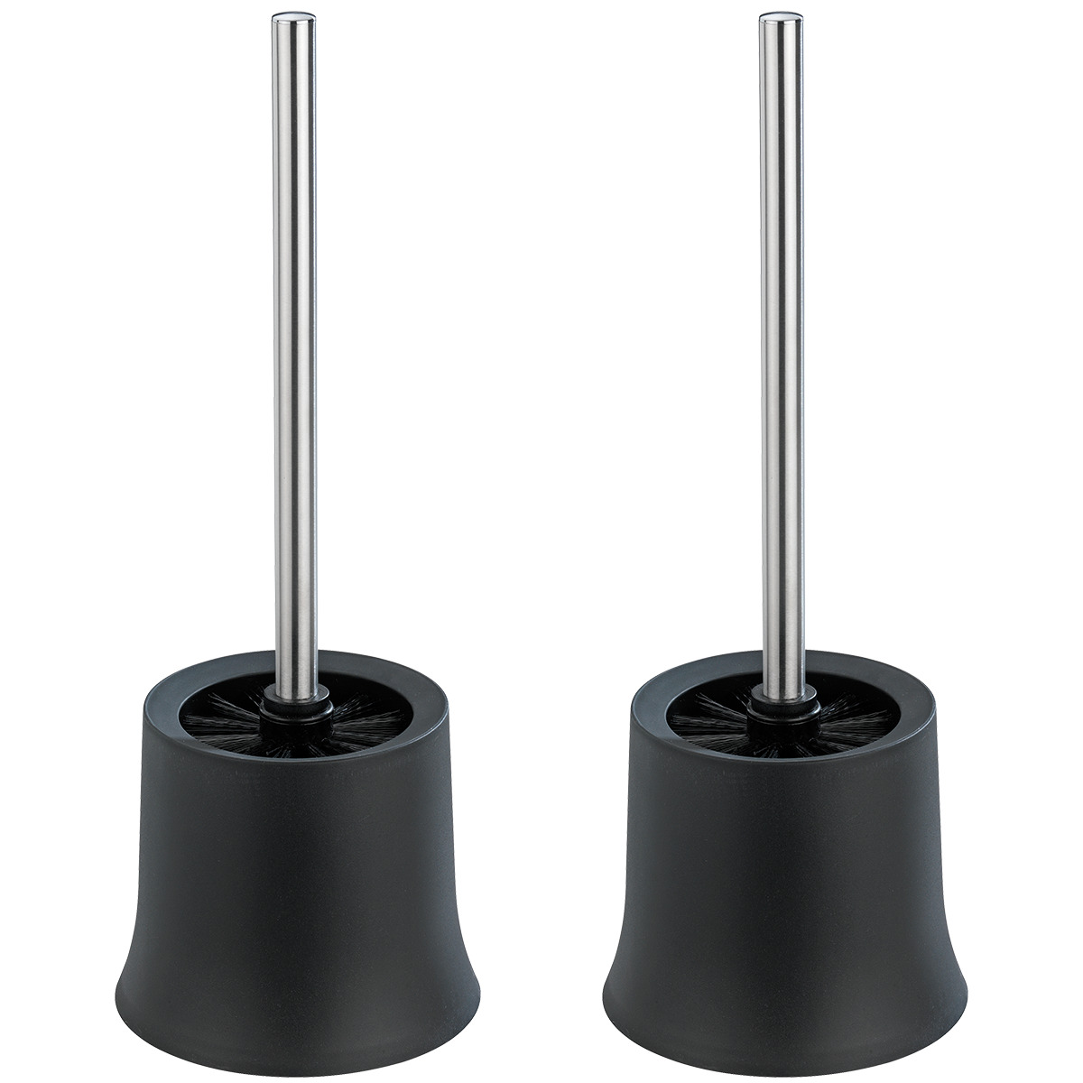 Lot de 2 Brosse WC avec support BASIC, WENKO