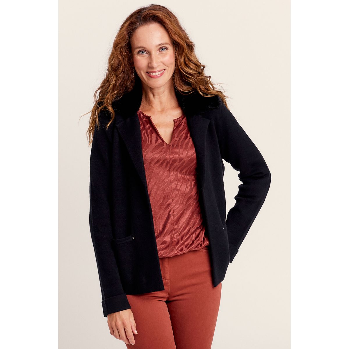Gilet manches longues noir Breal La Redoute