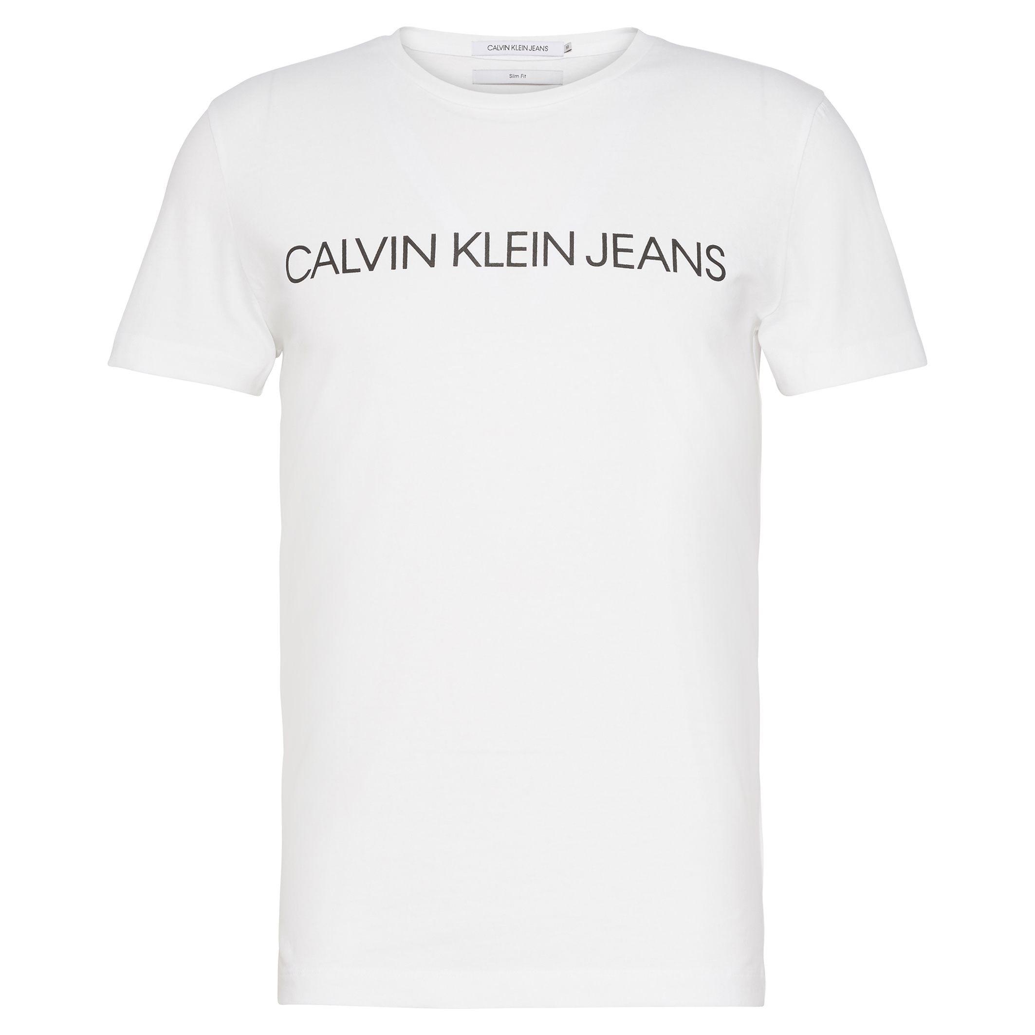 Institutional logo organic cotton t-shirt , white, Calvin Klein Jeans ...