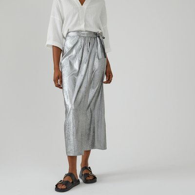 Metallic Wrapover Midaxi Skirt LA REDOUTE COLLECTIONS