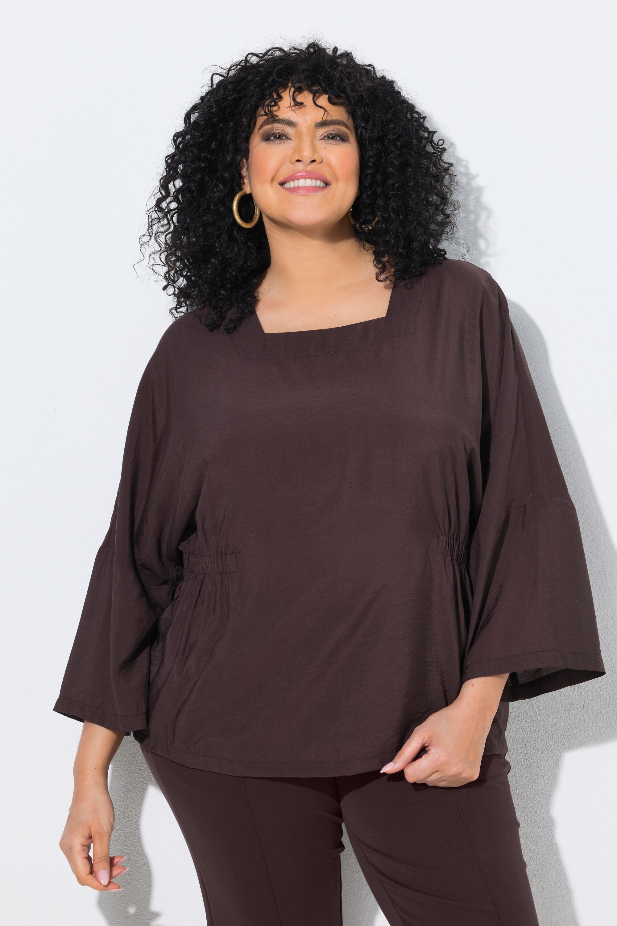 Blouse avec empiècements élastiques, ULLA POPKEN