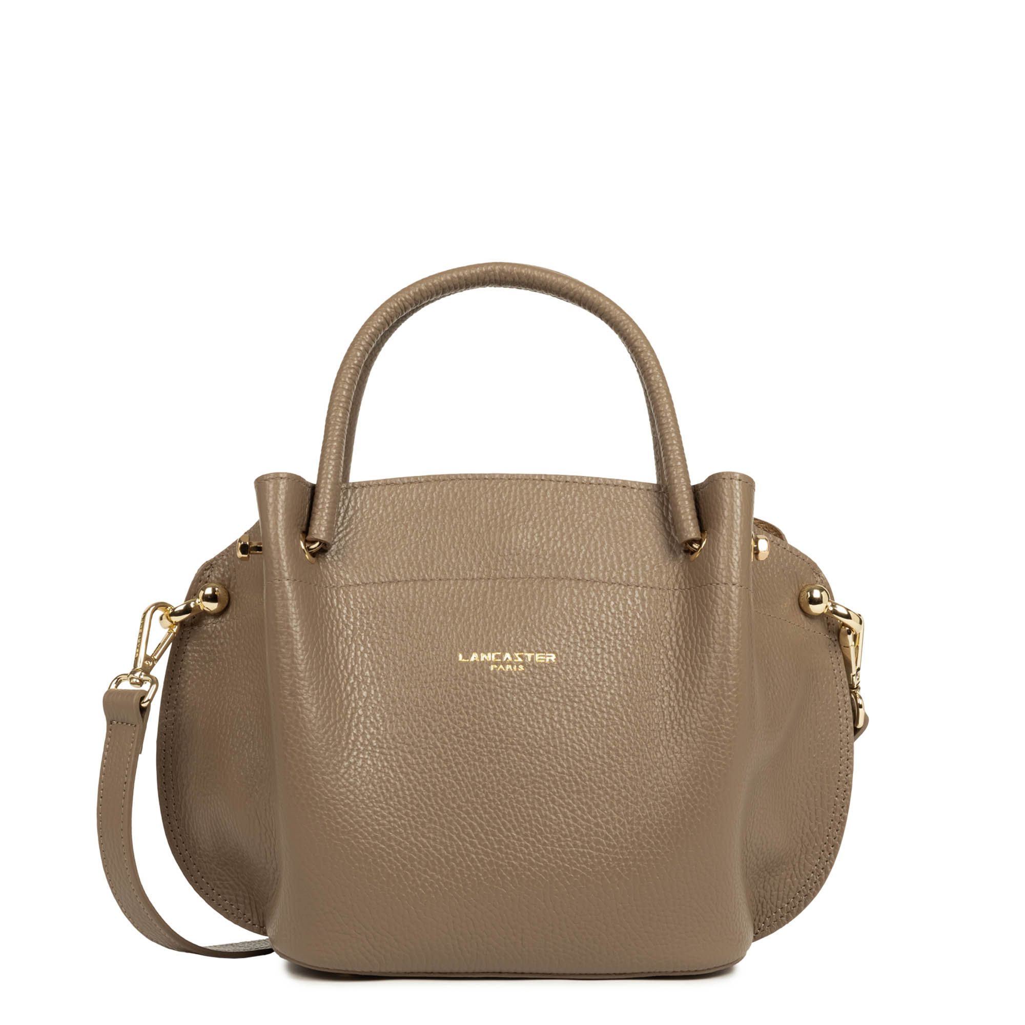 Sac à main en cuir grainé LOUISA FOULONNE DOUBLE, LANCASTER