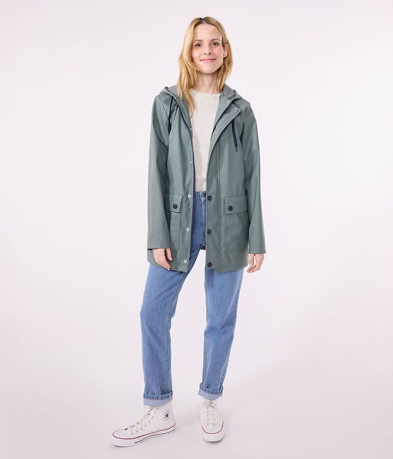 Ciré zippé mi-long à capuche, PETIT BATEAU