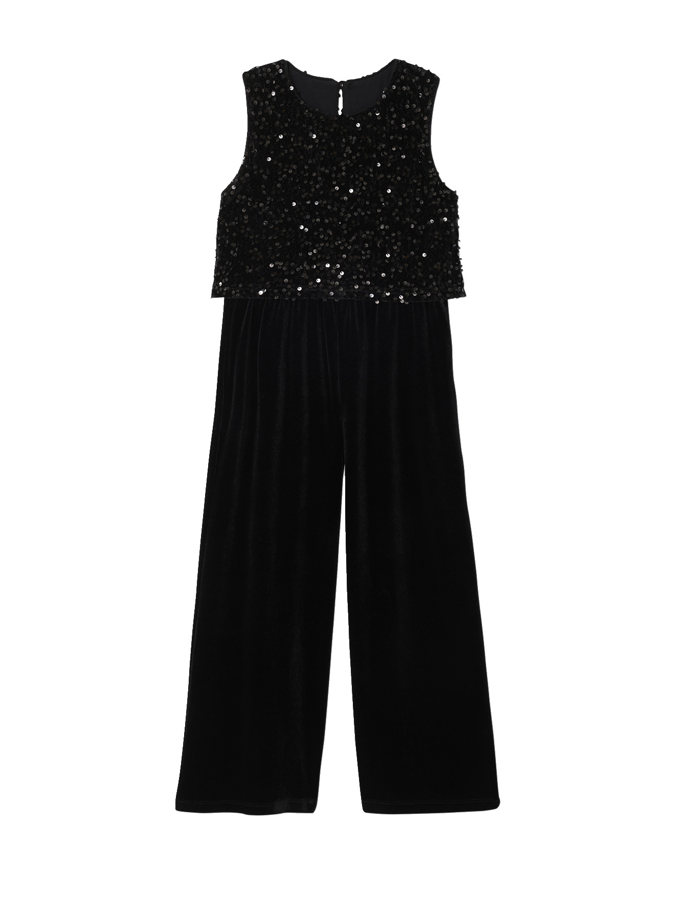 Combinaison bi-matière sequins et velours, VERTBAUDET