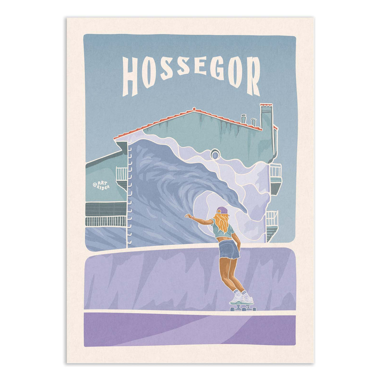 Affiche d'art - Hossegor - Art Rider, WALL EDITIONS