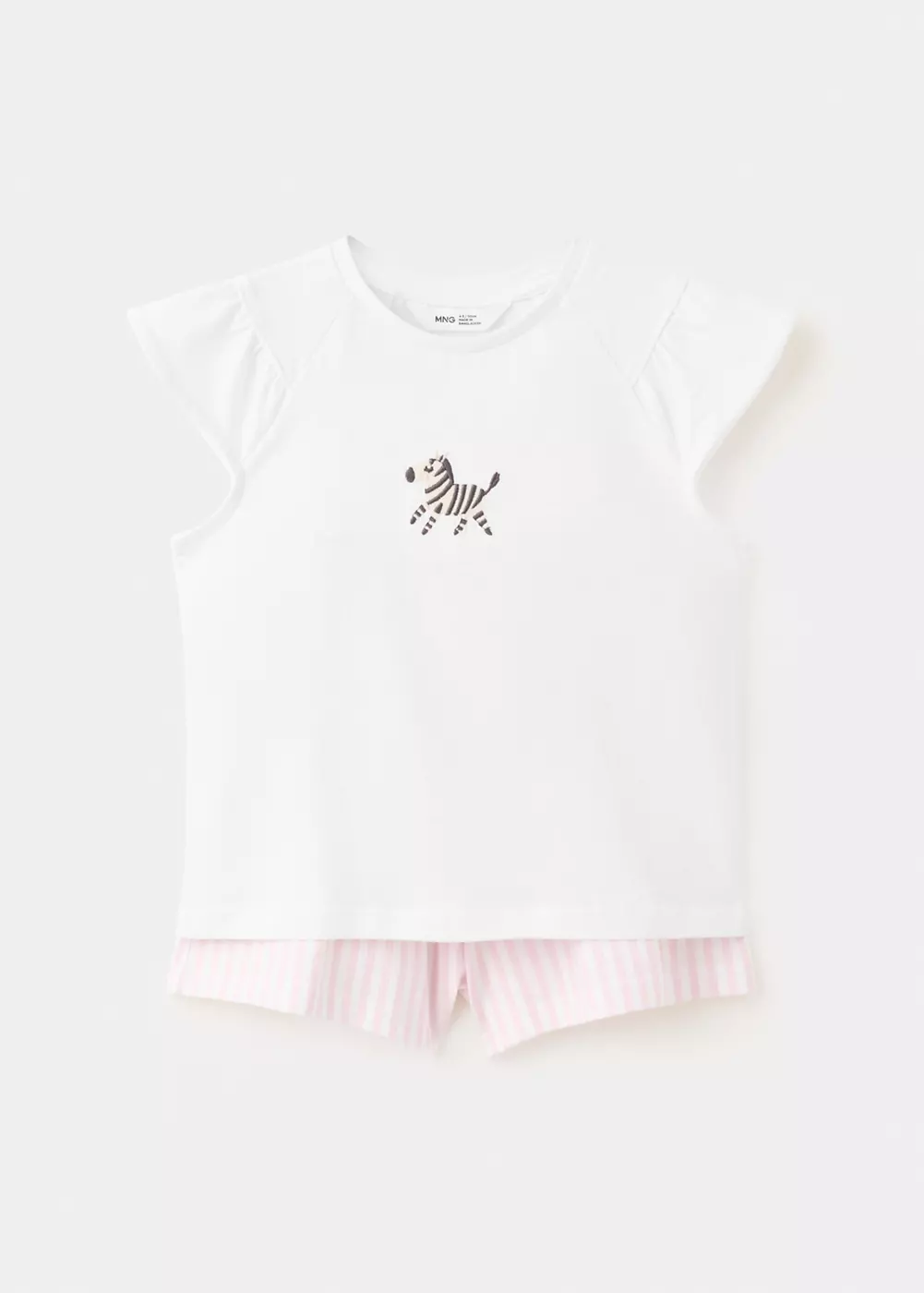 Pyjama court brodé zèbre, MANGO BABY