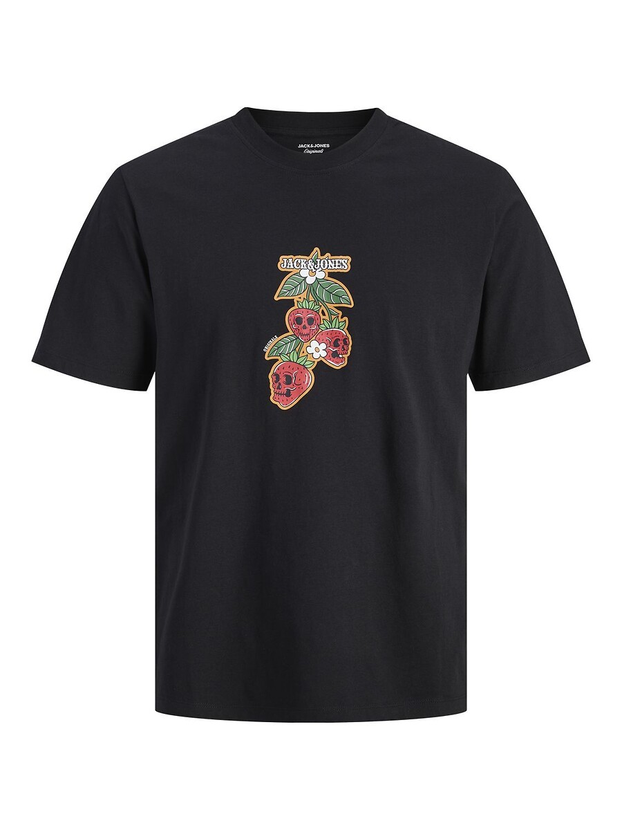 T-shirt col rond manches courtes message, JACK & JONES
