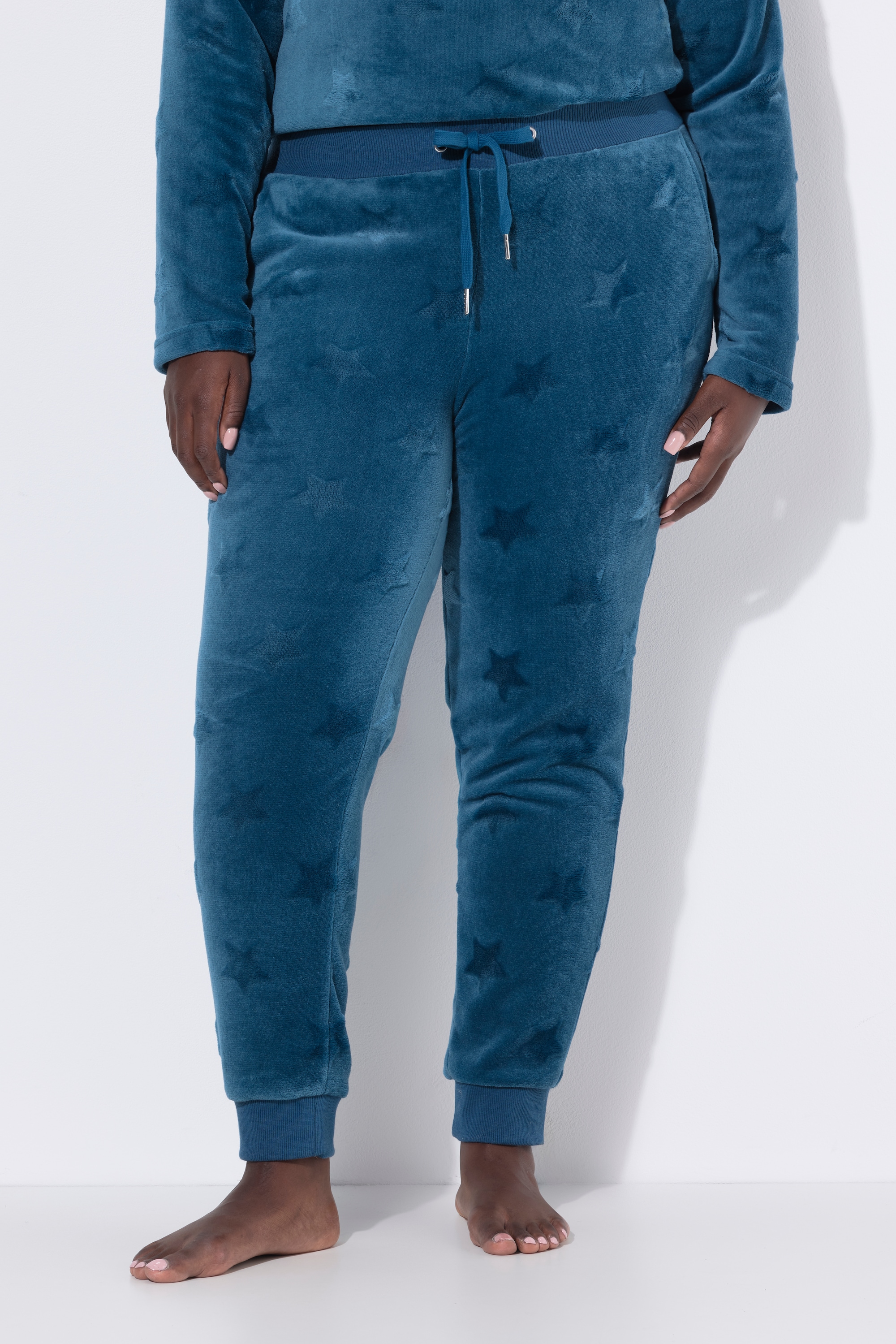 Pantalon homewear, étoiles texturées, ULLA POPKEN