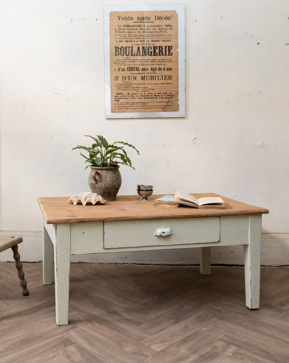 Table basse en bois Léonie N°1608 - Bon état, DEBONGOUT