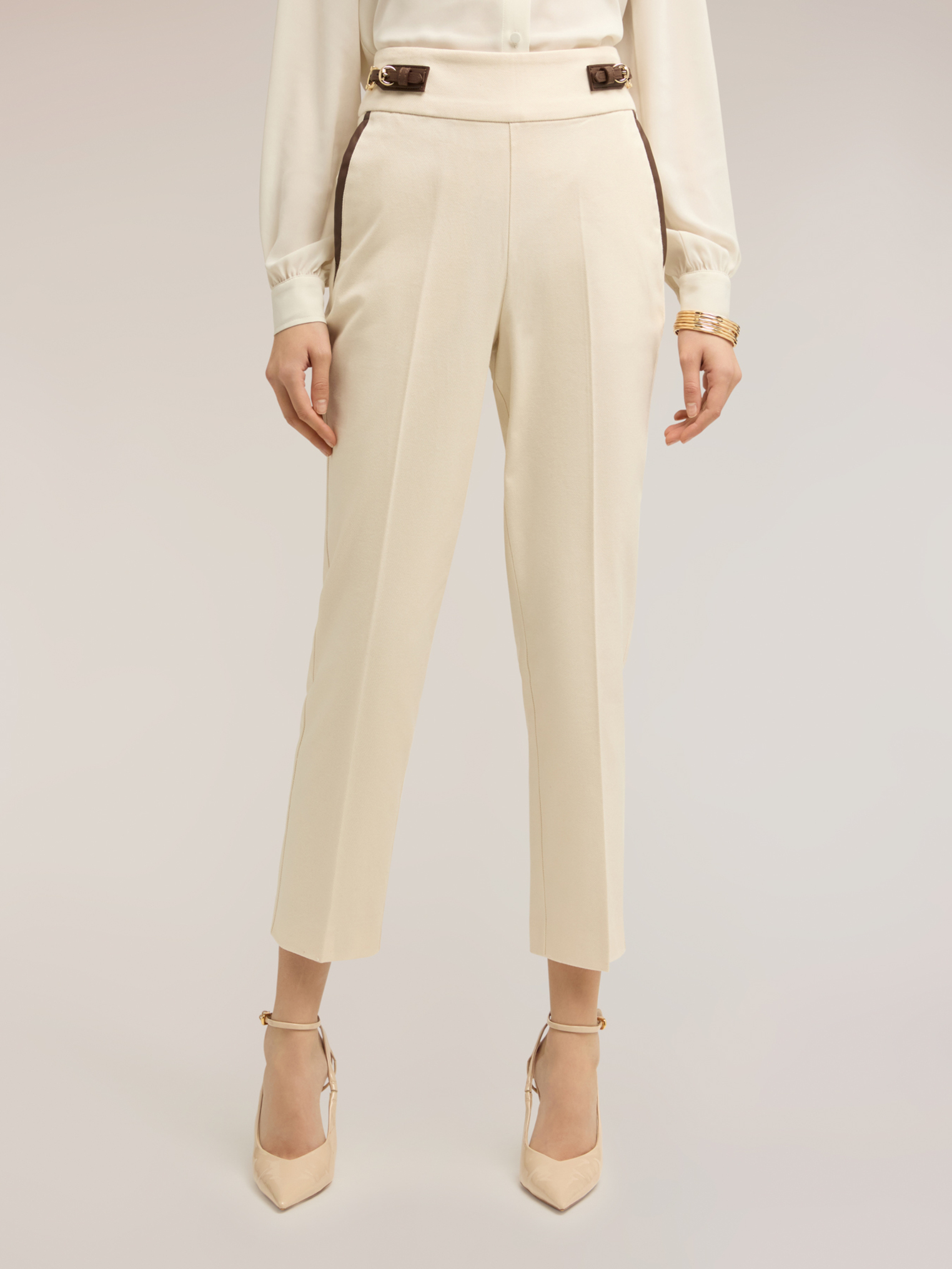 Pantalon regular avec boucles latérales, MOTIVI