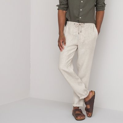 Linen Straight Trousers, Length 30.5" LA REDOUTE COLLECTIONS
