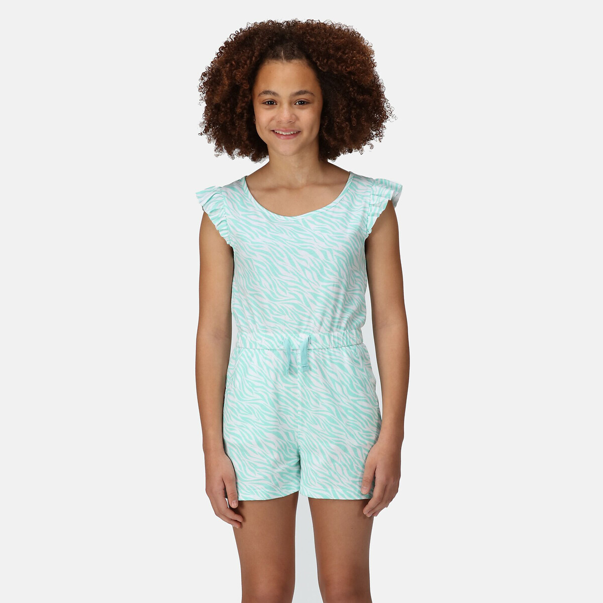 Daise zebra playsuit dress , light blue 