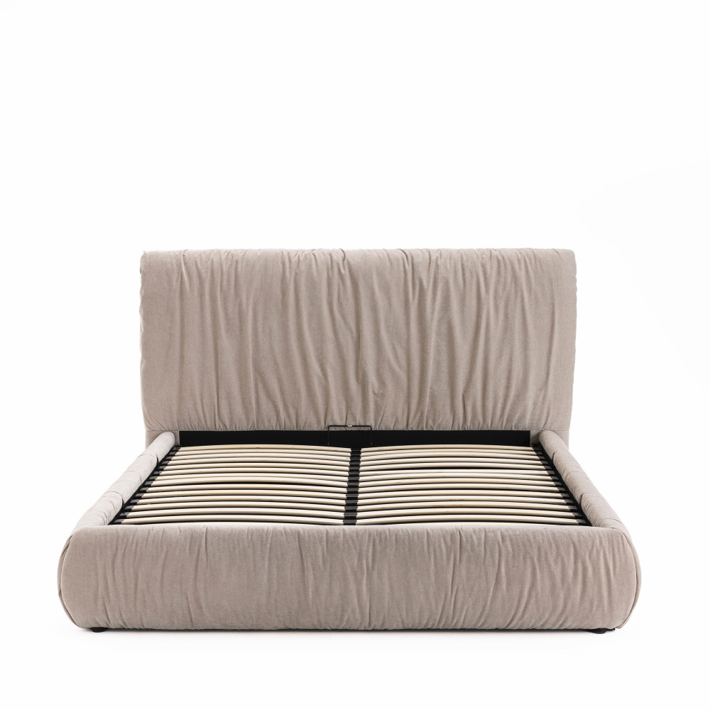 Lit coffre en tissu 160x200cm- LIVIA, DRAWER