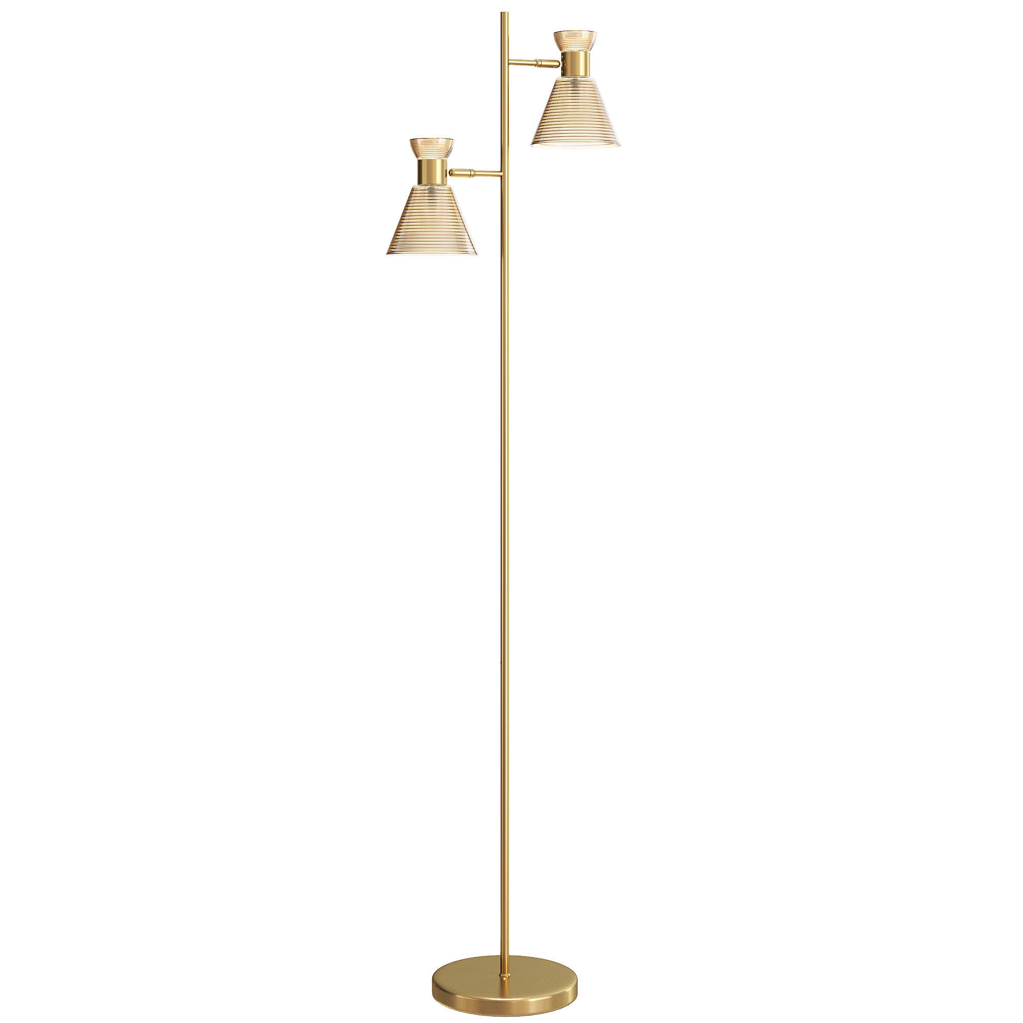 Lampadaire Métal Or, HOMCOM