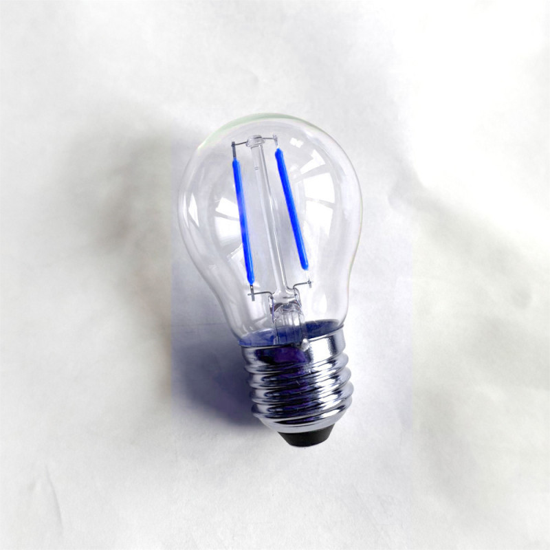 Ampoule filament Bleu E27 2W pour guirlande guinguette, MILLUMINE