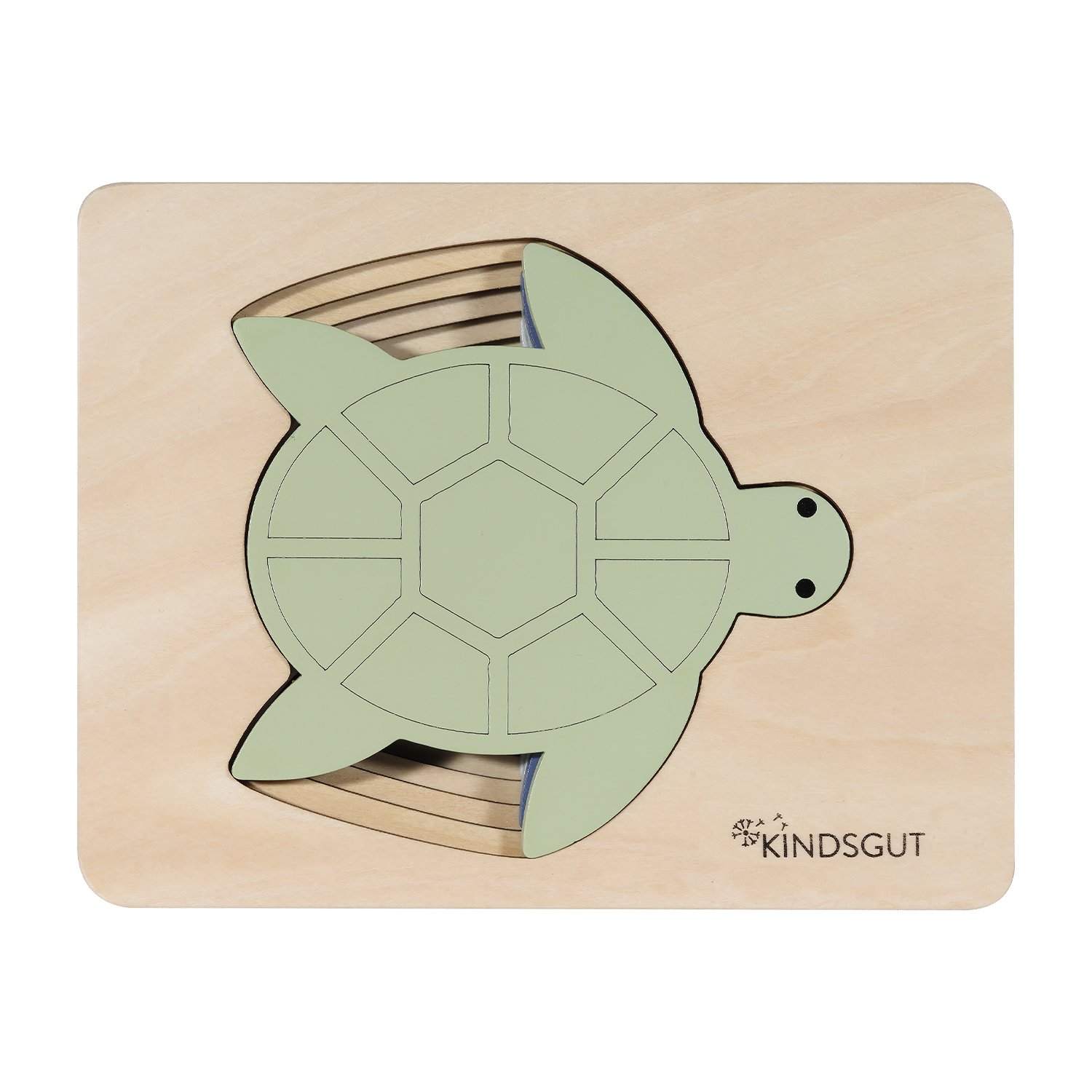 Jeu' de'eveil - Puzzle animaux Tortue, KINDSGUT