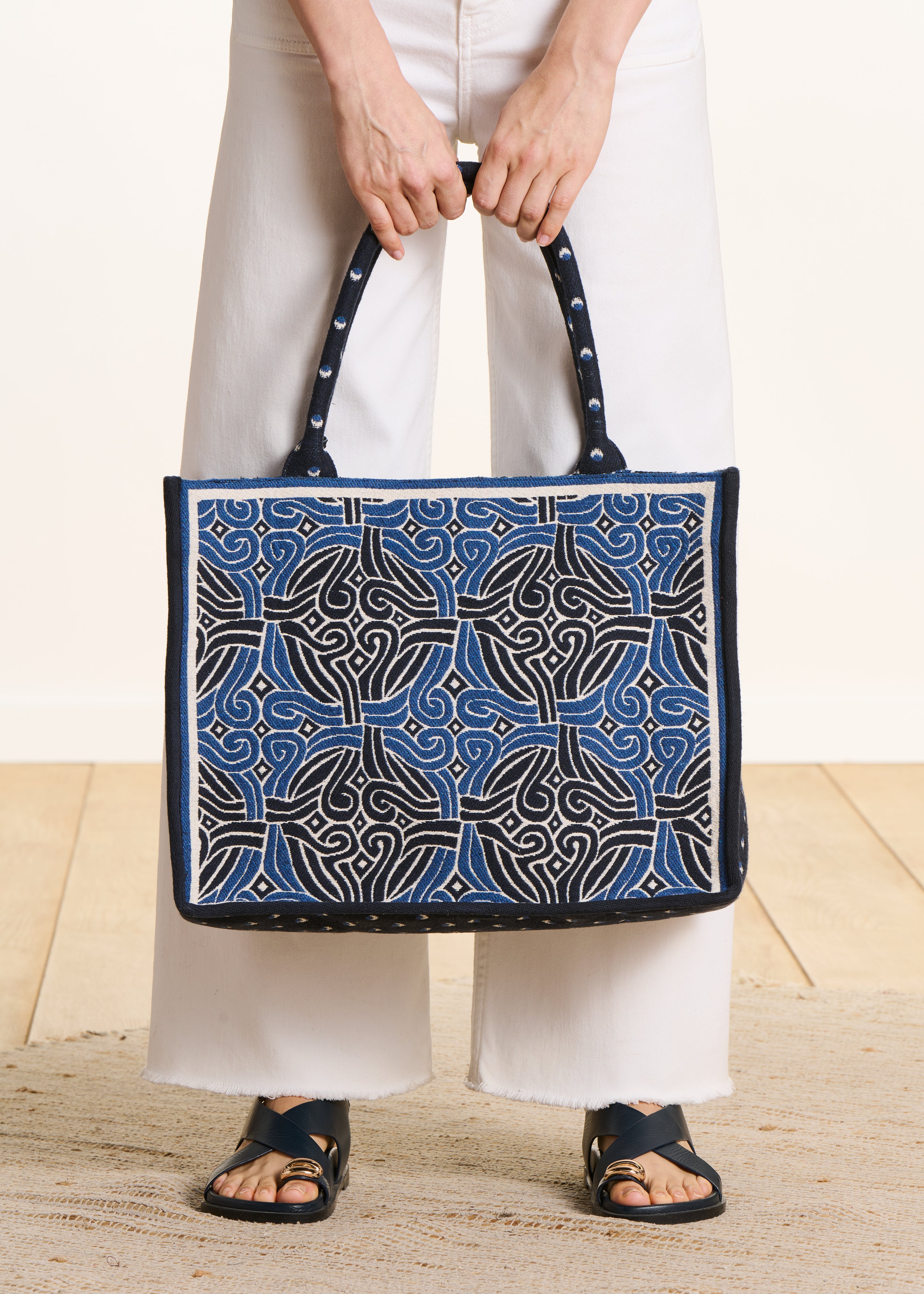 Sac cabas en jacquard, LA FEE MARABOUTEE