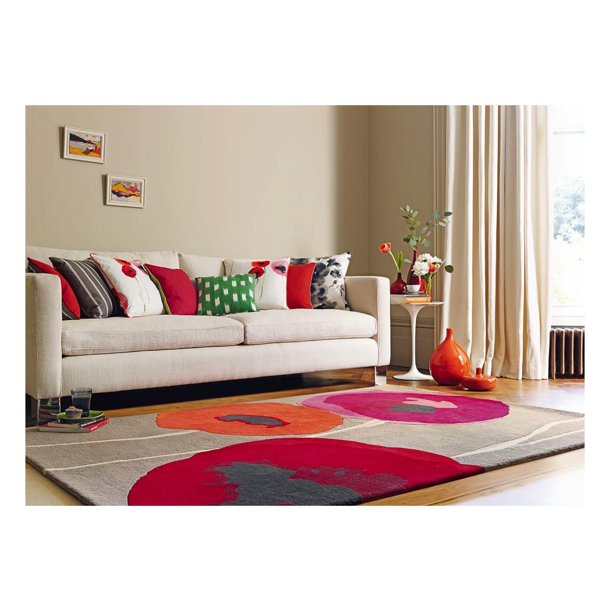 Tapis salon POPPIES en laine Fait main, UN AMOUR DE TAPIS