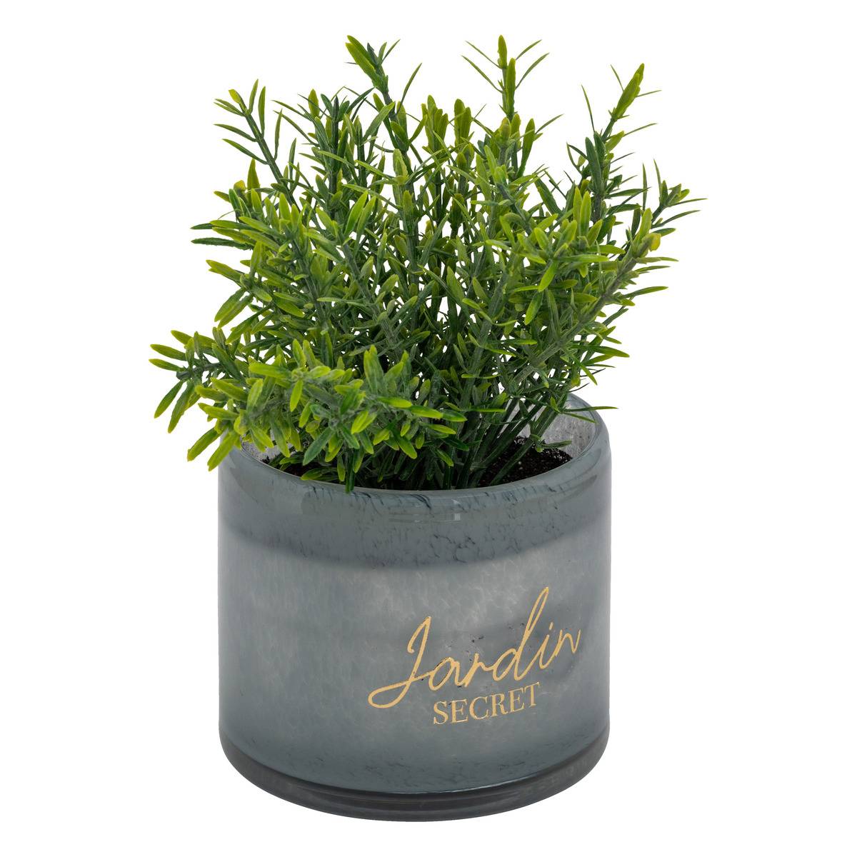 Plante artificielle en pot de verre, ATMOSPHERA