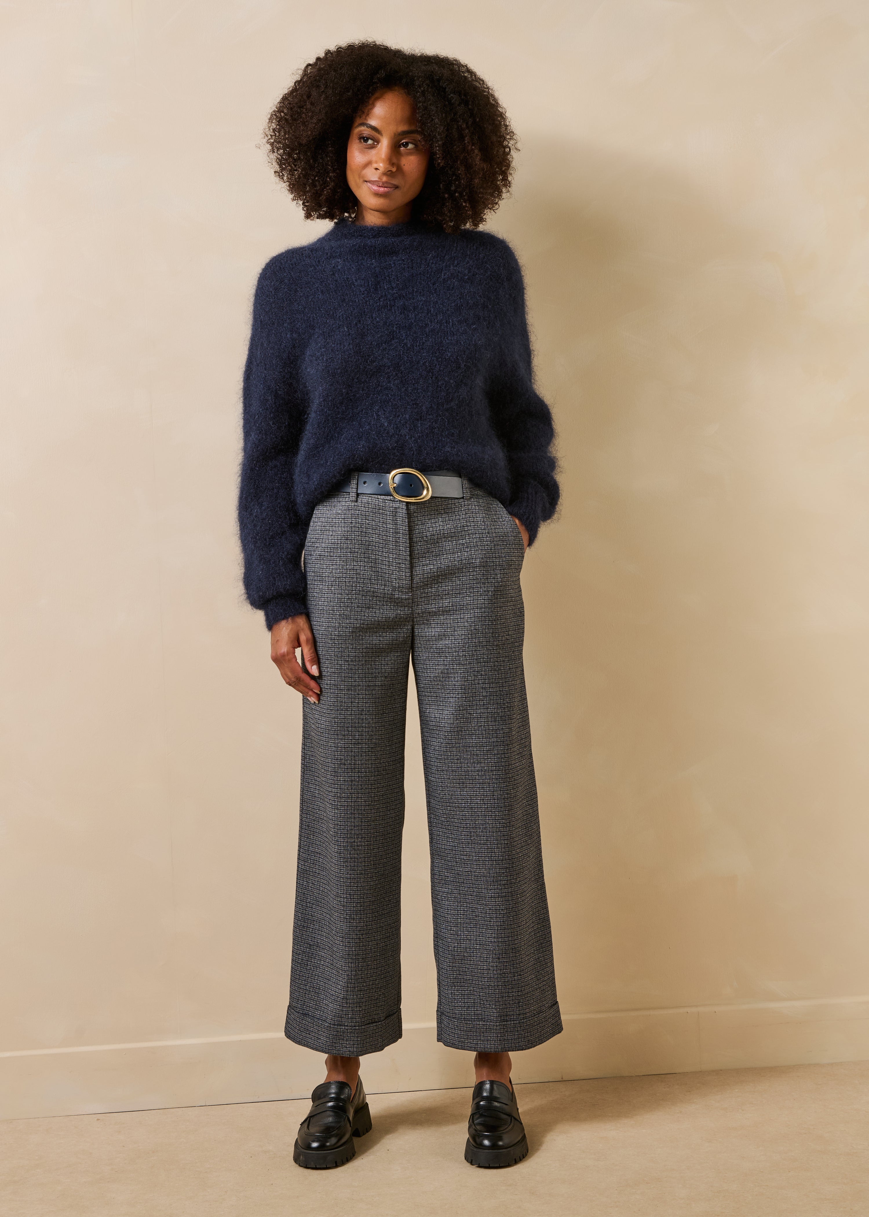 Pantalon droit 7/8ème rayé, LA FEE MARABOUTEE