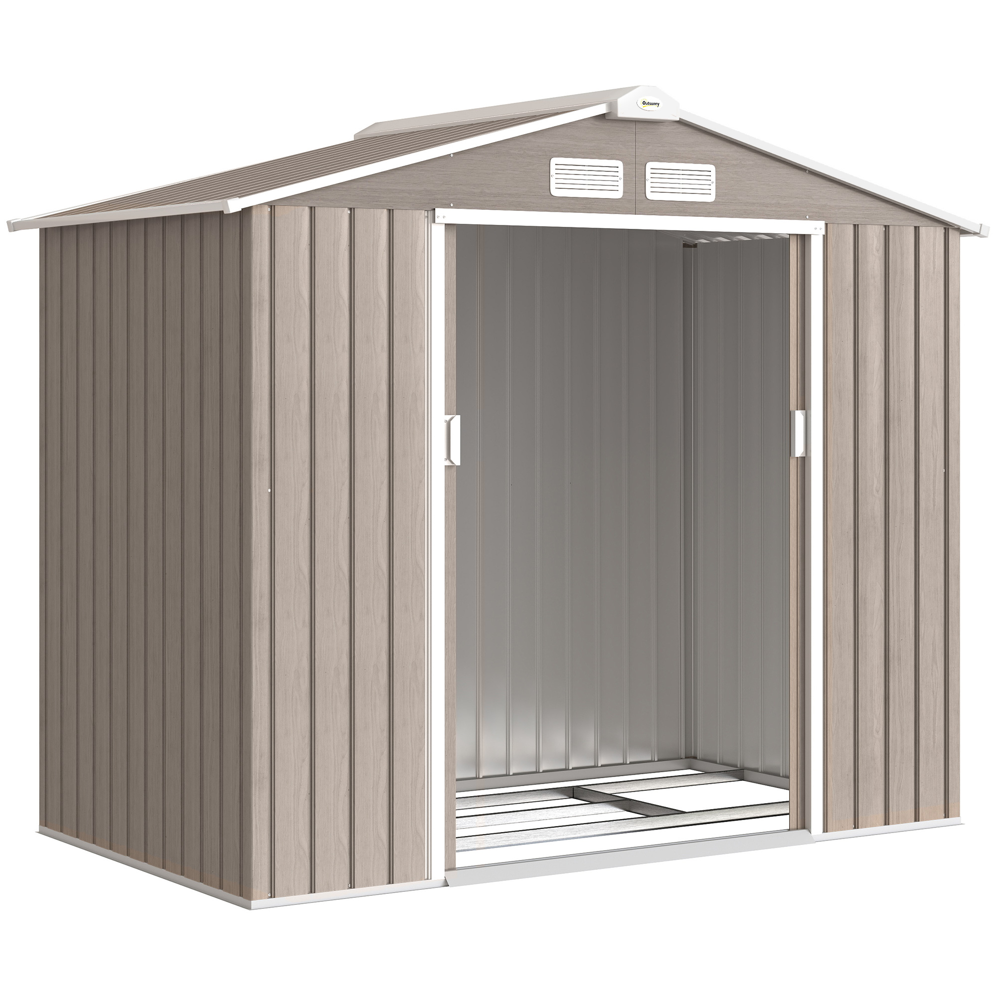 Abri de jardin Acier galvanisé Gris foncé, OUTSUNNY