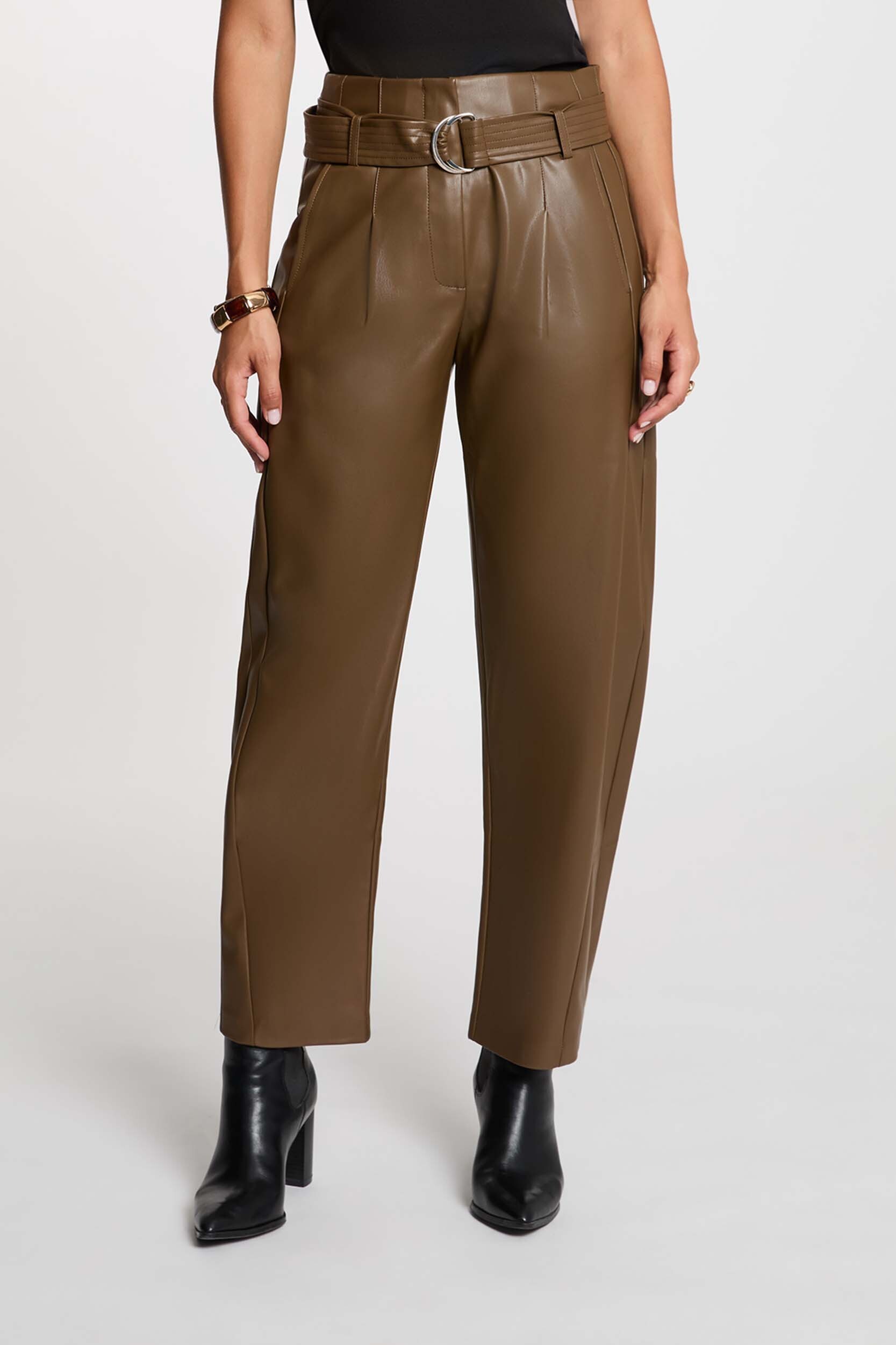 Pantalon large taille haute, MORGAN
