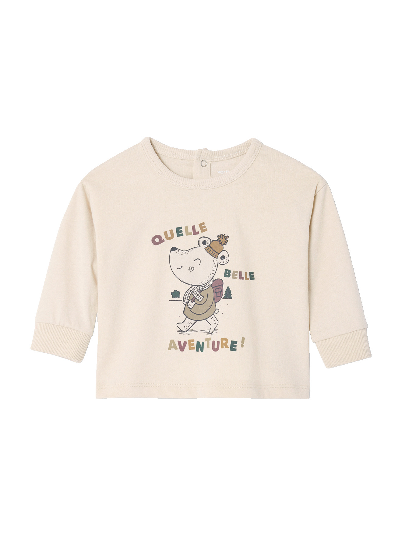 T-shirt bébé manches longues imprimé souris, VERTBAUDET