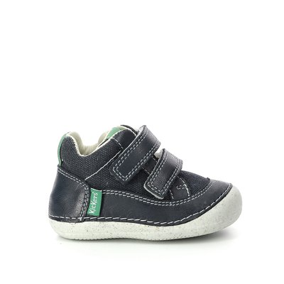 Kids Sostankro Leather Trainers with Touch 'n' Close Fastening KICKERS