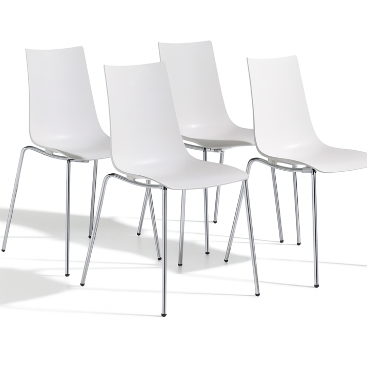 Chaise design empilable (lot de 4), ZEBRA, SCAB DESIGN
