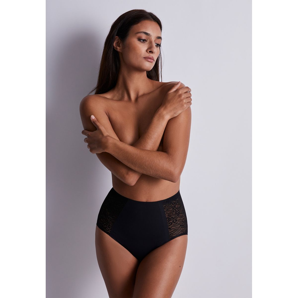 Culotte taille haute sculpt by aubade black pepper Aubade La Redoute