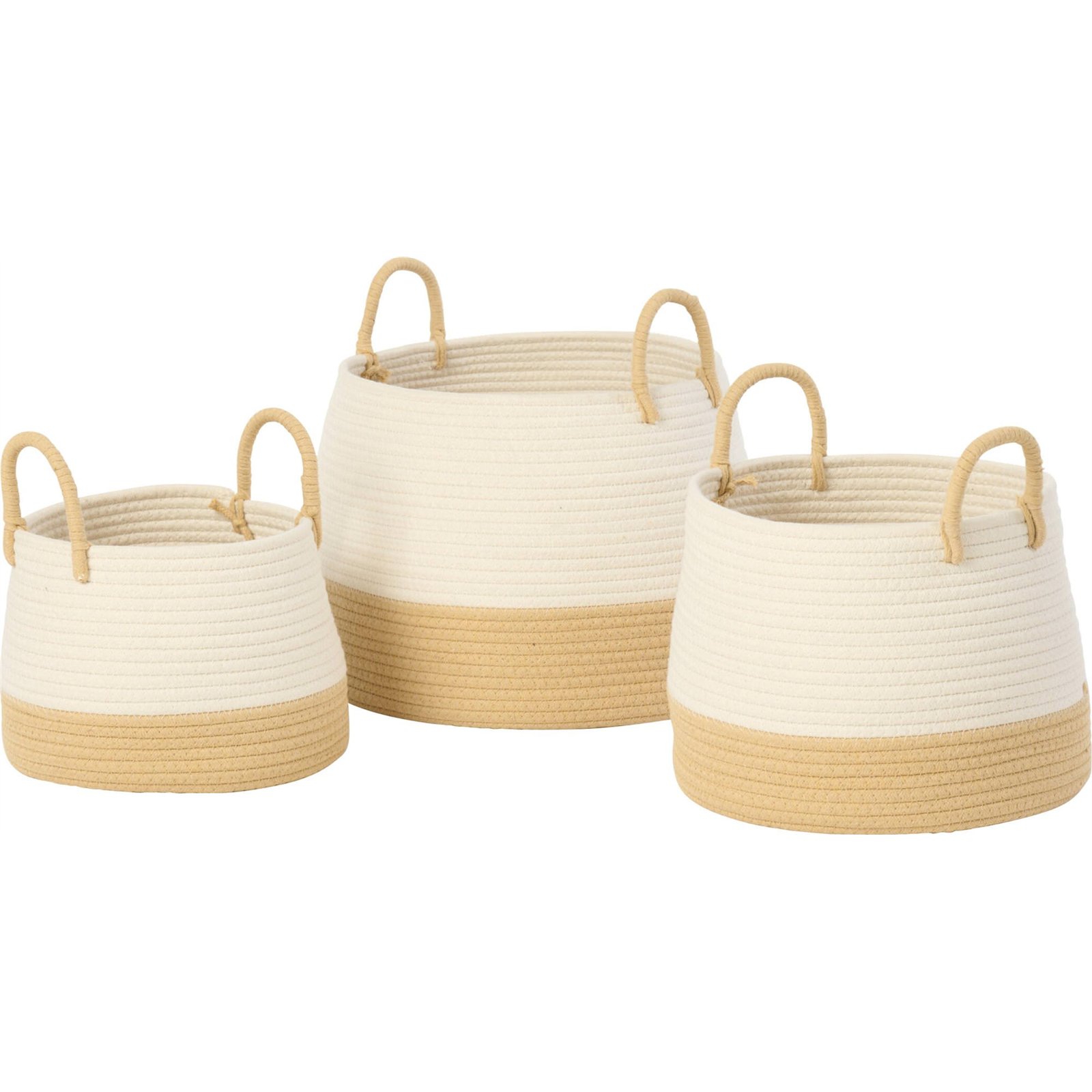 Paniers ronds en coton (lot de 3), RECOLLECTION