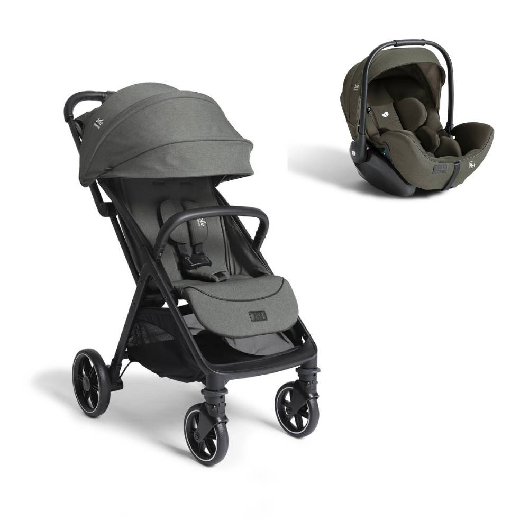 Poussette duo Parcel LX Signature Evergreen + siège auto i-Level Pro Signature Evergreen, JOIE