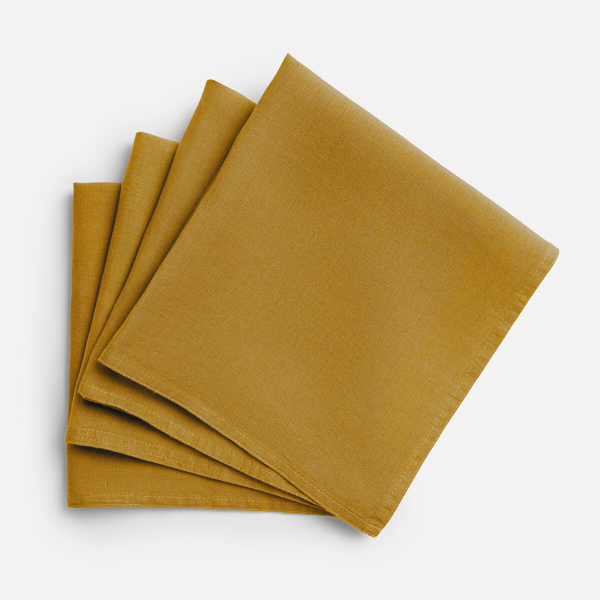 LA REDOUTE INTERIEURS Set van 4 servetten van gewassen linnen Victorine