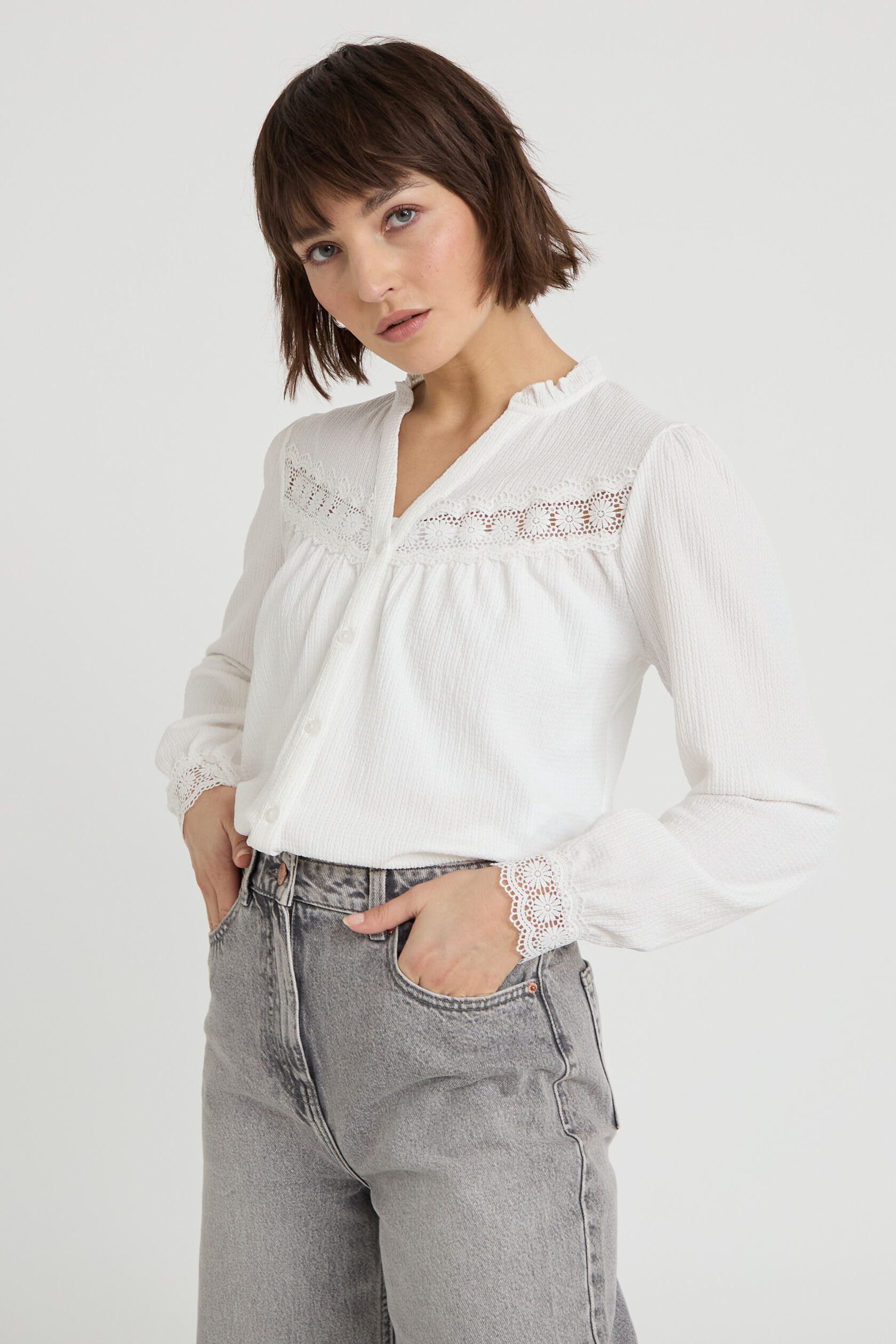 Blouse maille reliefée, CACHE CACHE