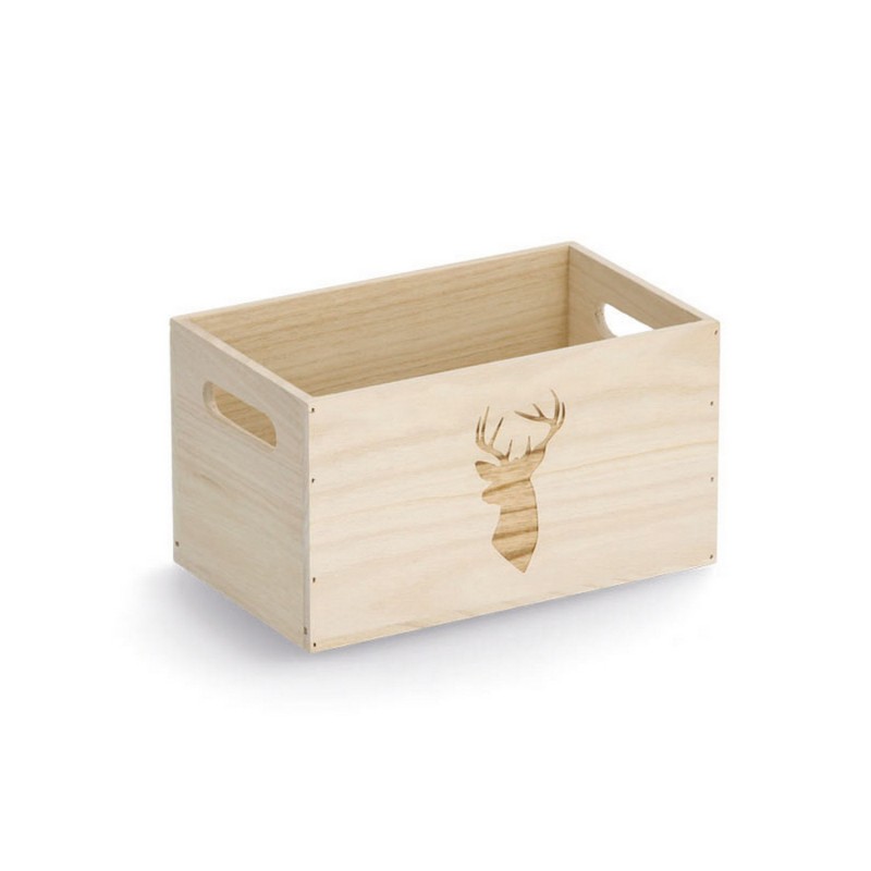 Petite boite bois rangement  Deer, ZELLER PRESENT