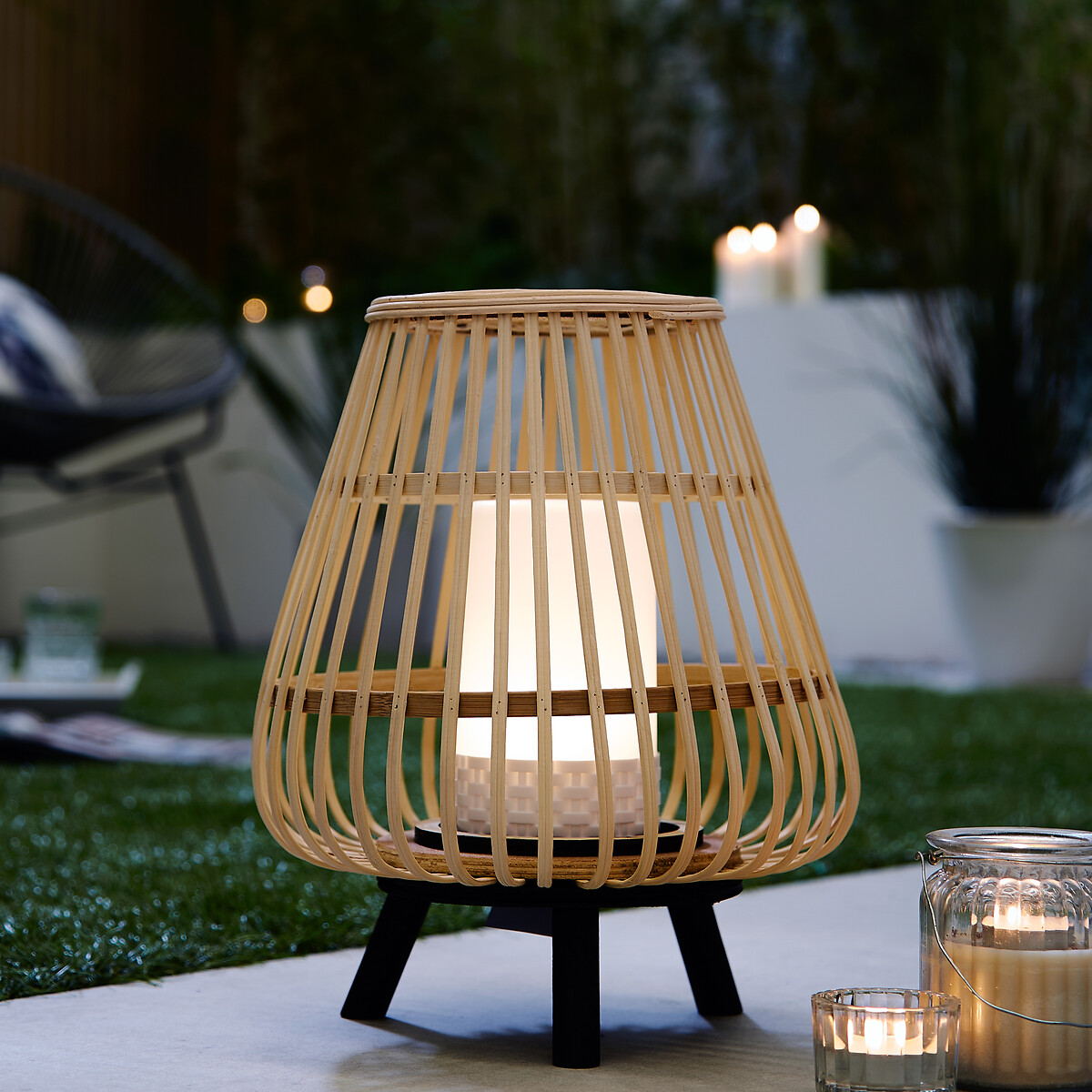 Outdoor bamboo led lantern, bamboo, So'home La Redoute